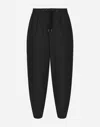 Dolce & Gabbana Drawstring-waist Cotton Track Pants In ブラック