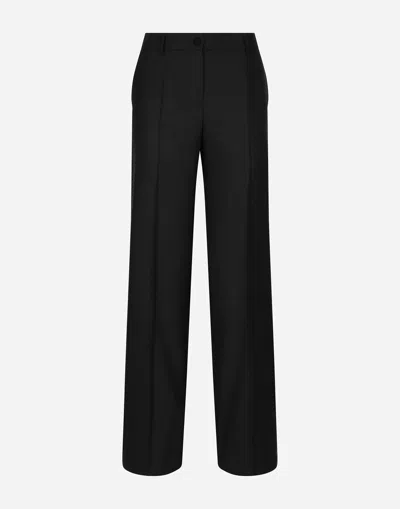 DOLCE & GABBANA FLARED WOOL PANTS