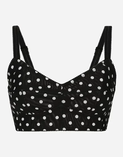 Dolce & Gabbana Polka-dot Corset Top In プリ