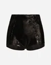 Dolce & Gabbana High-waisted Sequined Briefs In ブラック