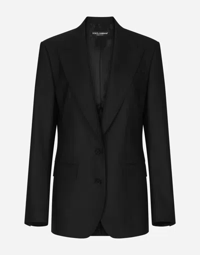 DOLCE & GABBANA SINGLE-BREASTED WOOLEN JACKET