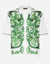 Dolce & Gabbana Majolica-print Short-sleeve Shirt In プリ