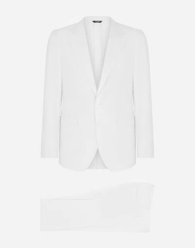 Dolce & Gabbana Taormina-fit Single-breasted Suit In White