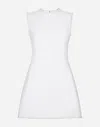 Dolce & Gabbana Tweed Sleeveless Minidress In ホワイト