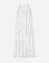 Dolce & Gabbana Long Circle Skirt With Cut-out In ホワイト