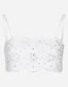 Dolce & Gabbana Cotton Top With Cut-out Detailing In ホワイト