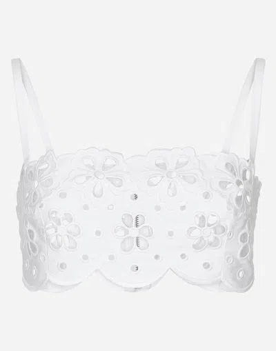 Dolce & Gabbana Cotton Top With Cut-out Detailing In White