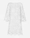 Dolce & Gabbana Embroidered Mesh Minidress In ホワイト