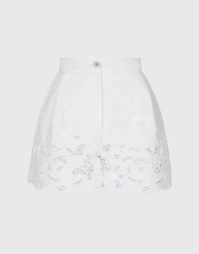DOLCE & GABBANA COTTON SHORTS WITH CUT-OUT DETAILING