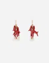 Dolce & Gabbana Dolce And Gabbana Earrings With Coral Branches In ゴールド