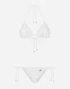 Dolce & Gabbana Broderie Anglaise Triangle Bikini In ホワイト