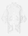 Dolce & Gabbana Oversize Cotton Shirt With Cut-out Detailing In ホワイト