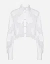 Dolce & Gabbana Floral Openwork Embroidery Shirt In ホワイト