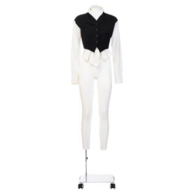Pre-owned Dolce & Gabbana 90's Iconic Shirt With Waistcoat Attached In Gray