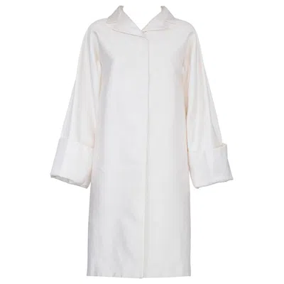 Pre-owned Dolce & Gabbana 90's Rare Silk Shantung Coat In Gray