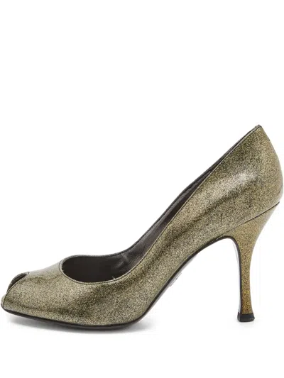 Pre-owned Dolce & Gabbana 90mm Glitter Pumps