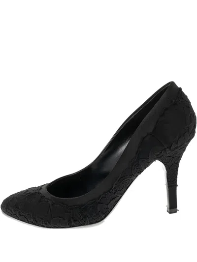 Pre-owned Dolce & Gabbana 90mm Lace Satin Pumps