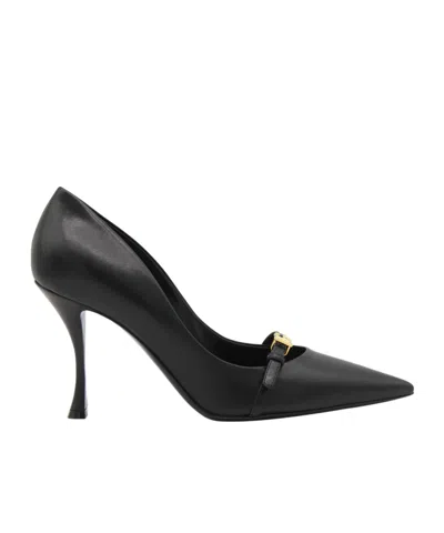 Dolce & Gabbana 90mm Leather Pointed-toe Pumps In Black
