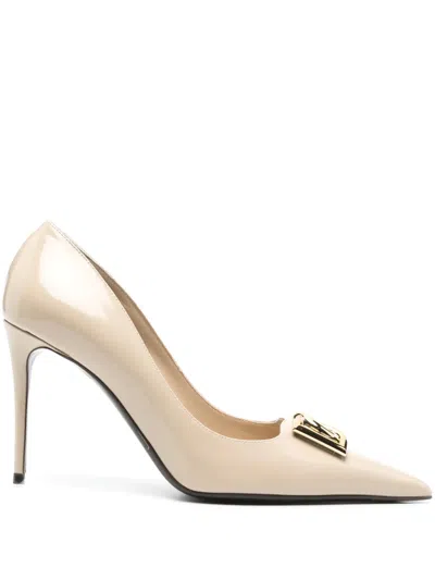Dolce & Gabbana 90mm Leather Pumps In Neutrals