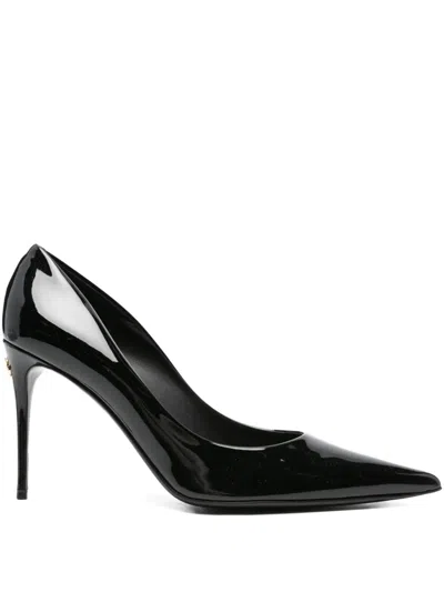 Pre-owned Dolce & Gabbana 90mm Pointed-toe Pumps In Black