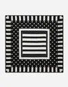 Dolce & Gabbana Silk Twill Scarf With Striped Print (90x90) In プリ