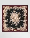 Dolce & Gabbana 90x90 Silk Twill Scarf In Animal Print