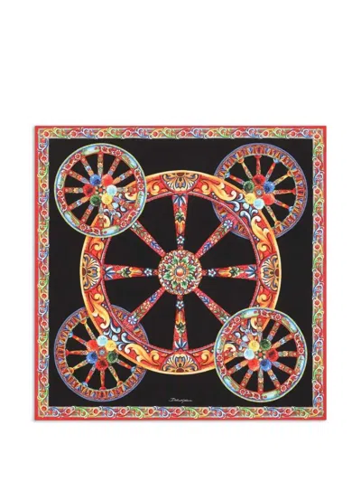 Dolce & Gabbana 90x90cm Scarf In Gold