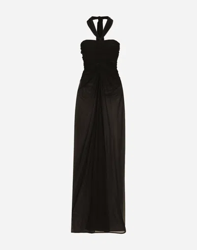 DOLCE & GABBANA LONG LIGHT ORGANZINE DRESS