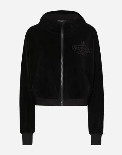 DOLCE & GABBANA CHENILLE COTTON HOODIE