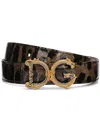 Dolce & Gabbana Dg-buckle Leopard-print Belt