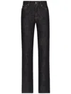 Dolce & Gabbana Black Flared Woolen Pants