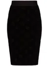 Dolce & Gabbana Black Skirt With Monogram Print