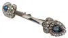 Dolce & Gabbana 925 Sterling Silver Crystals Pin Collar Men's Brooch In Silver