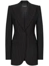 Dolce & Gabbana Single-breasted Pinstripe Wool Turlington Jacket