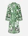 Dolce & Gabbana Patterned Intarsia-knit Bath Robe In マルチカラー
