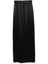 Dolce & Gabbana High Waist Satin Finish Skirt With Side Pockets