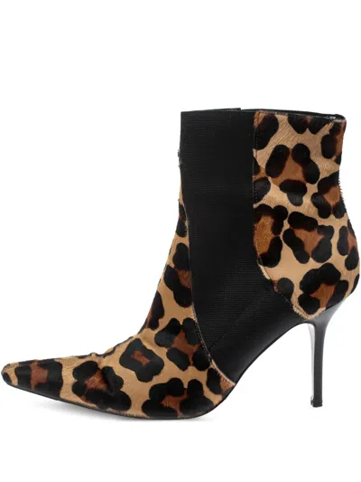 Pre-owned Dolce & Gabbana 95mm Haircalf Boots