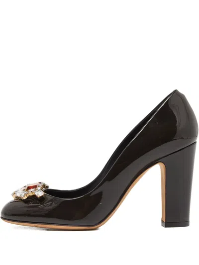 Pre-owned Dolce & Gabbana 95mm Leather Heeled Pumps