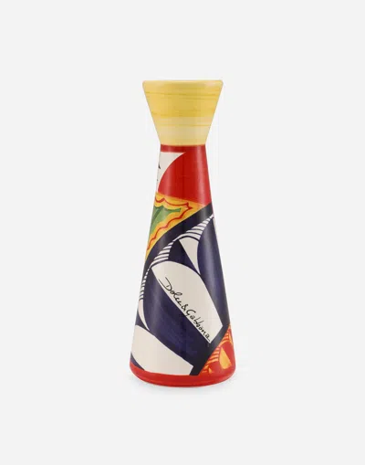 Dolce & Gabbana Ceramic Candle Holder Medium In マルチカラー