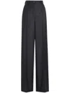 Dolce & Gabbana High-waisted Wide-leg Trousers In グレー