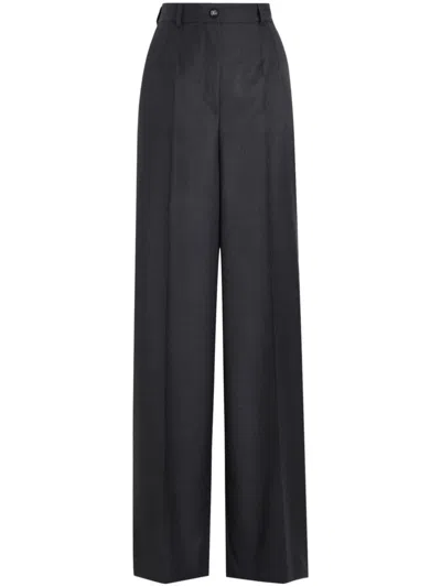 Dolce & Gabbana Wide-leg Trousers In グレー