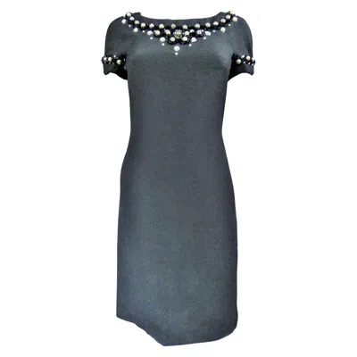 Pre-owned Dolce & Gabbana A  Little Jewelry Black Dress, Italian Circa 2005