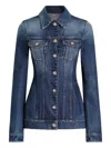 Dolce & Gabbana Denim Single-breasted Jacket In Blue