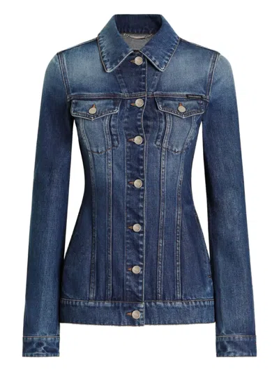 Dolce & Gabbana A-line Denim Jacket In Blue