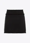 Dolce & Gabbana Wool-blend Tweed Miniskirt In Black