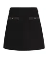 Dolce & Gabbana A-line Wool Crepe Miniskirt In Black