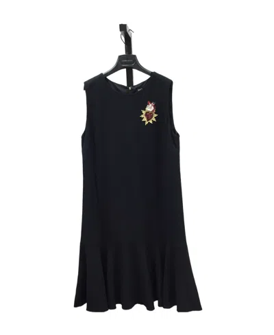 Dolce & Gabbana A Printed Dress In Black