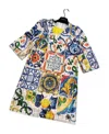Dolce & Gabbana A Printed Dress In Multicolor