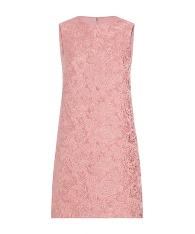 DOLCE & GABBANA DOLCE  GABBANA A-LINE FLORAL JACQUARD MINI DRESS
