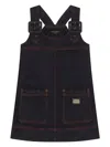 Dolce & Gabbana Logo-plaque Dress In Blue